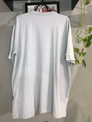 CAMISETA CUSTOM - SKULL LETREIRO - CINZA