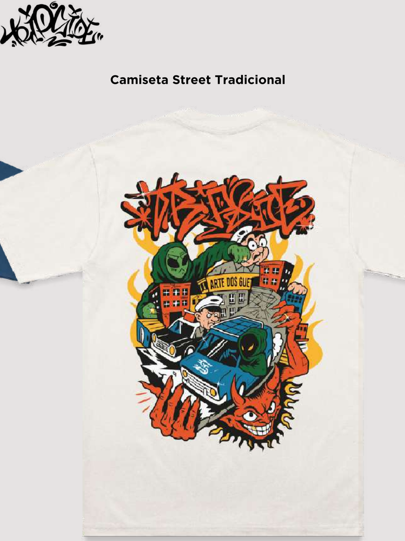 CAMISETA TRIP SIDE OVERSIZED - ARTE DOS GUETO