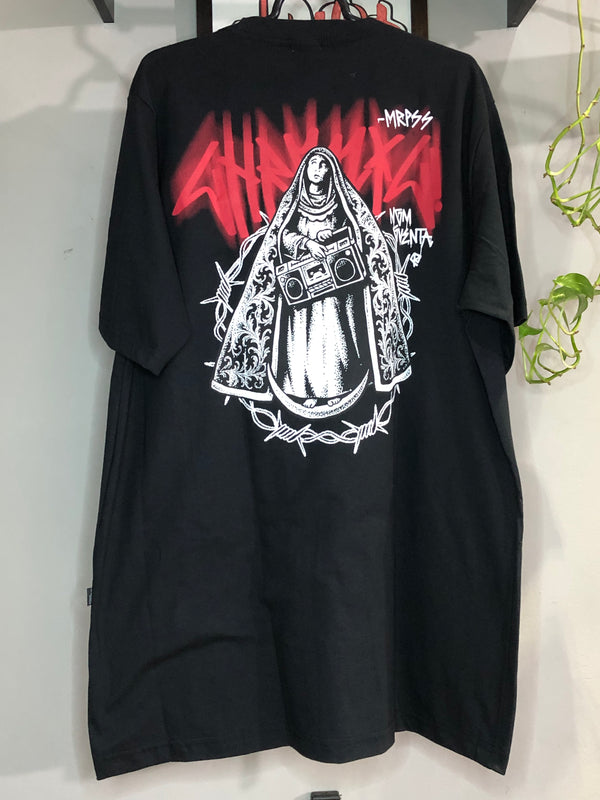 CAMISETA CHRONIC - SANTA SOM - PRETO