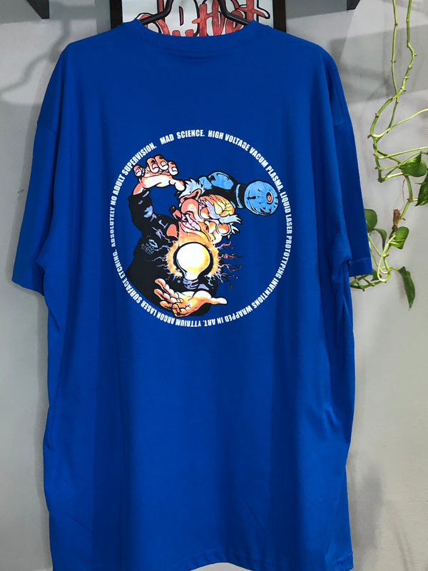 CAMISETA CUSTOM - MAD SPACE AND TIME SCIENCE - AZUL