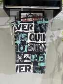 BERMUDA QUIKSILVER 90's - LETREIRO
