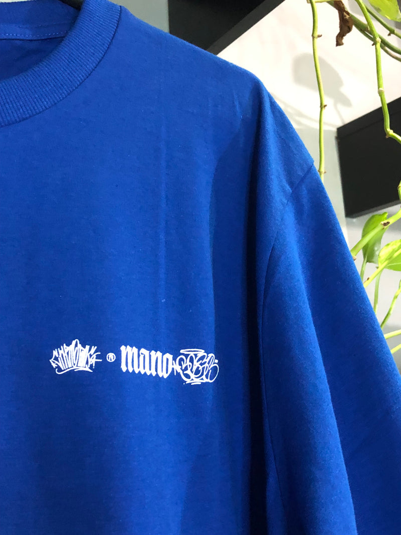 CAMISETA CHRONIC - QUEM FALA MUITO ATIRA SEM MIRA - AZUL