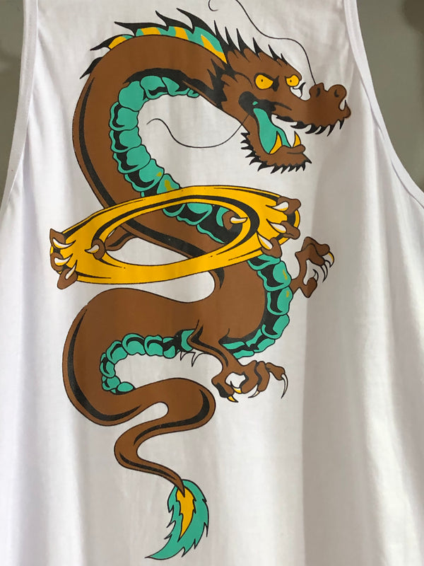 CAMISETA REGATA CUSTOM - DRAGON MARROM