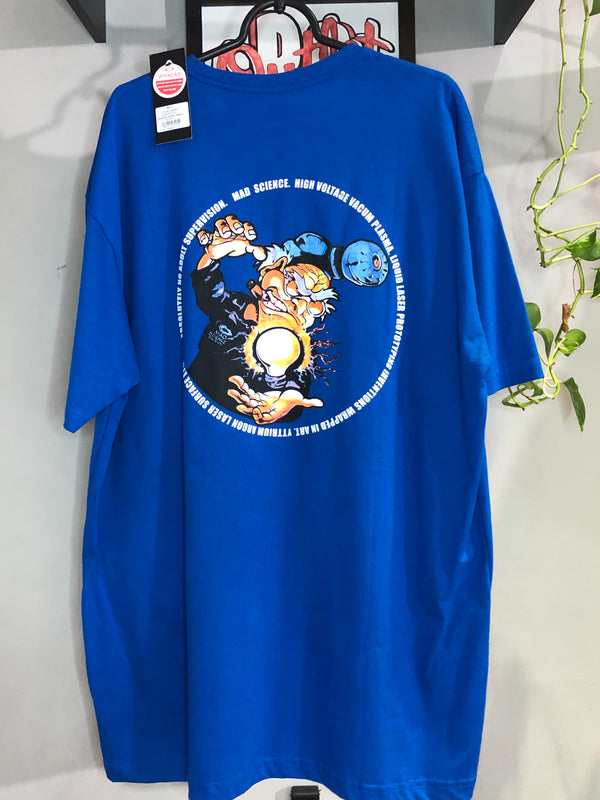 CAMISETA CUSTOM - MAD SCIENCE - AZUL