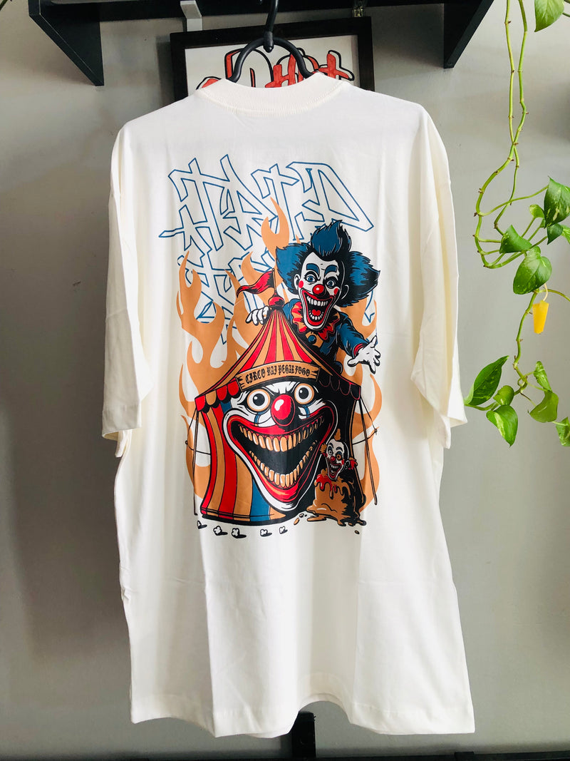 CAMISETA TRIP SIDE OVERSIZED - O CIRCO VAI PEGAR FOGO