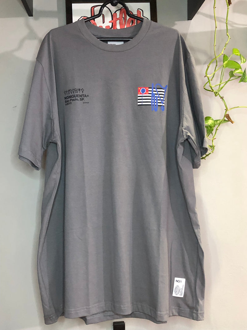 CAMISETA CHRONIC -PREDIO PEGANDO FOGO - CINZA - PLUS SIZE