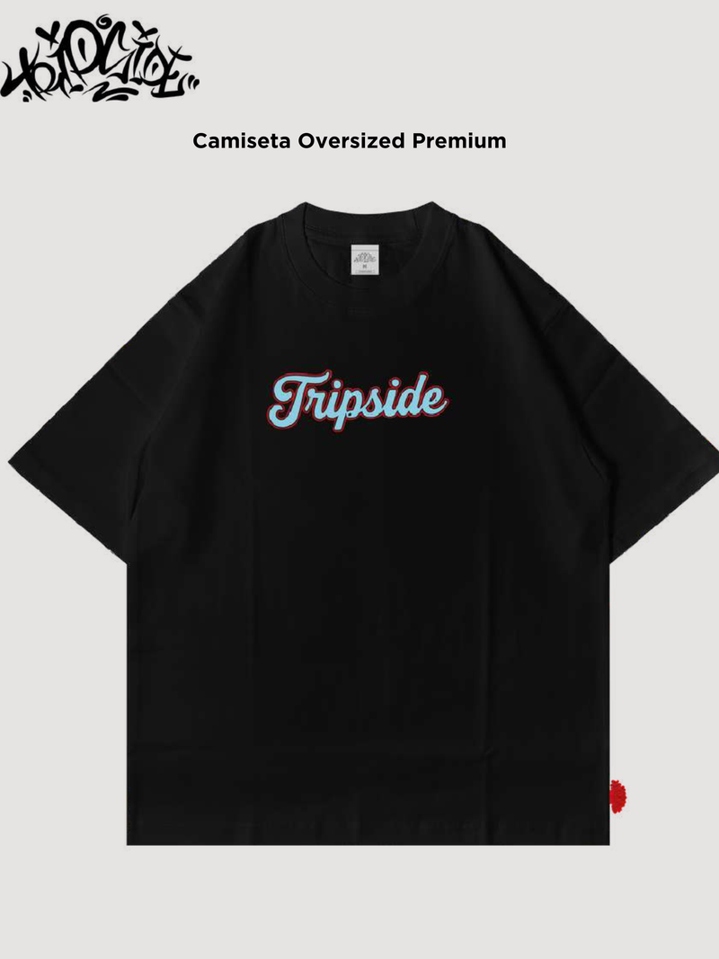 CAMISETA TRIP SIDE OVERSIZED - ANGEL - PRETA