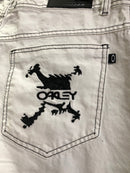 BERMUDA JEANS CUSTOM - SKULL - BRANCA