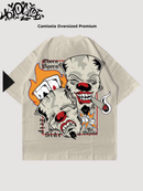 CAMISETA TRIP SIDE OVERSIZED - CHORA AGORA RI DEPOIS - BRANCA