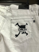 BERMUDA JEANS CUSTOM - SKULL - BRANCA