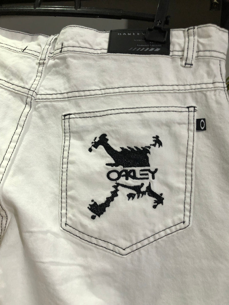 BERMUDA JEANS CUSTOM - SKULL - BRANCA