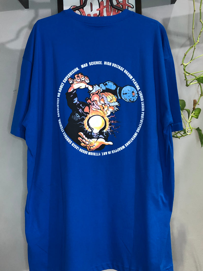 CAMISETA CUSTOM - MAD SPACE AND TIME SCIENCE - AZUL