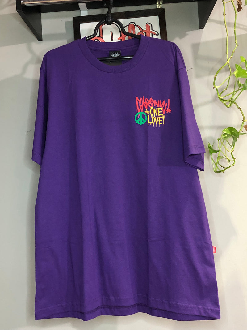 CAMISETA CHRONIC - NÃO GANHE O MUNDO E PERCA SUA ALMA - ROXA
