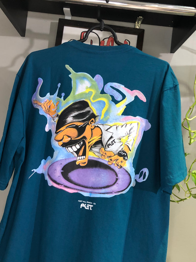 CAMISETA CUSTOM - MAD SCIENCE X PIET - VERDE AGUA