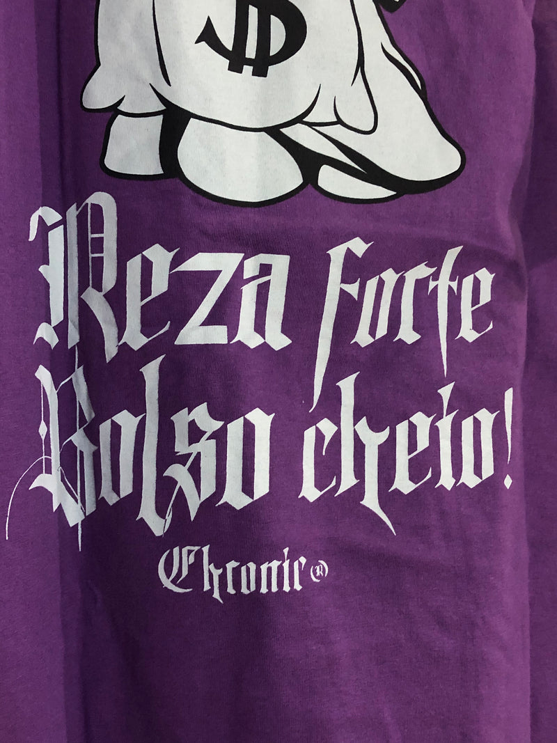 CAMISETA CHRONIC - REZA FORTE BOLSO CHEIO  - ROXO
