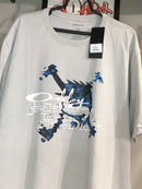 CAMISETA CUSTOM - SKULL LETREIRO - CINZA