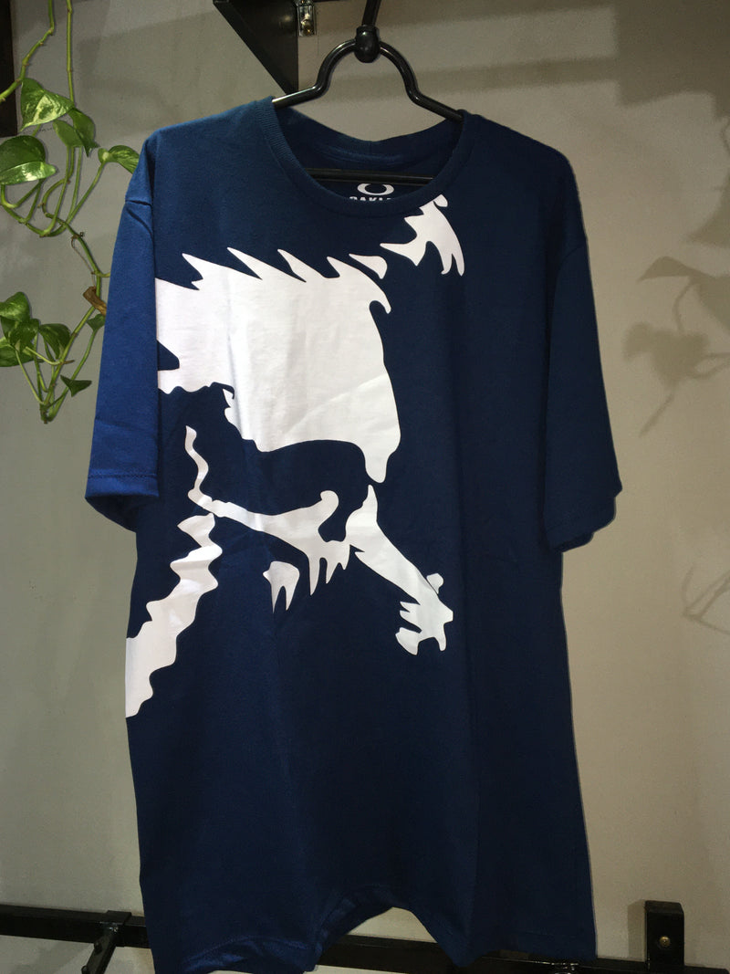 CAMISETA CUSTOM - SKULL LATERA - AZUL MARINHO