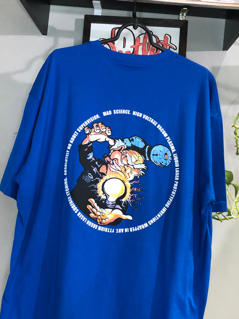 CAMISETA CUSTOM - MAD SPACE AND TIME SCIENCE - AZUL