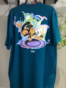 CAMISETA CUSTOM - MAD SCIENCE X PIET - VERDE AGUA