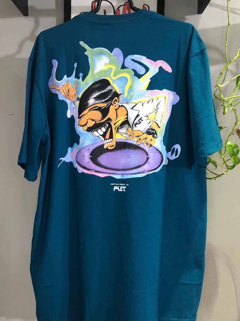 CAMISETA CUSTOM - MAD SCIENCE X PIET - VERDE AGUA