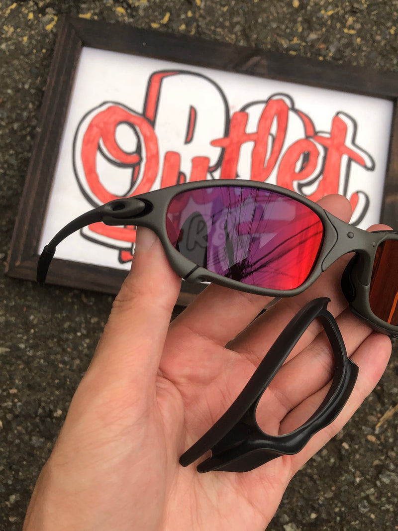JULIET DO CYCLOPE X-METAL - LENTES DARK RUBY C/ SIDE BLINDER