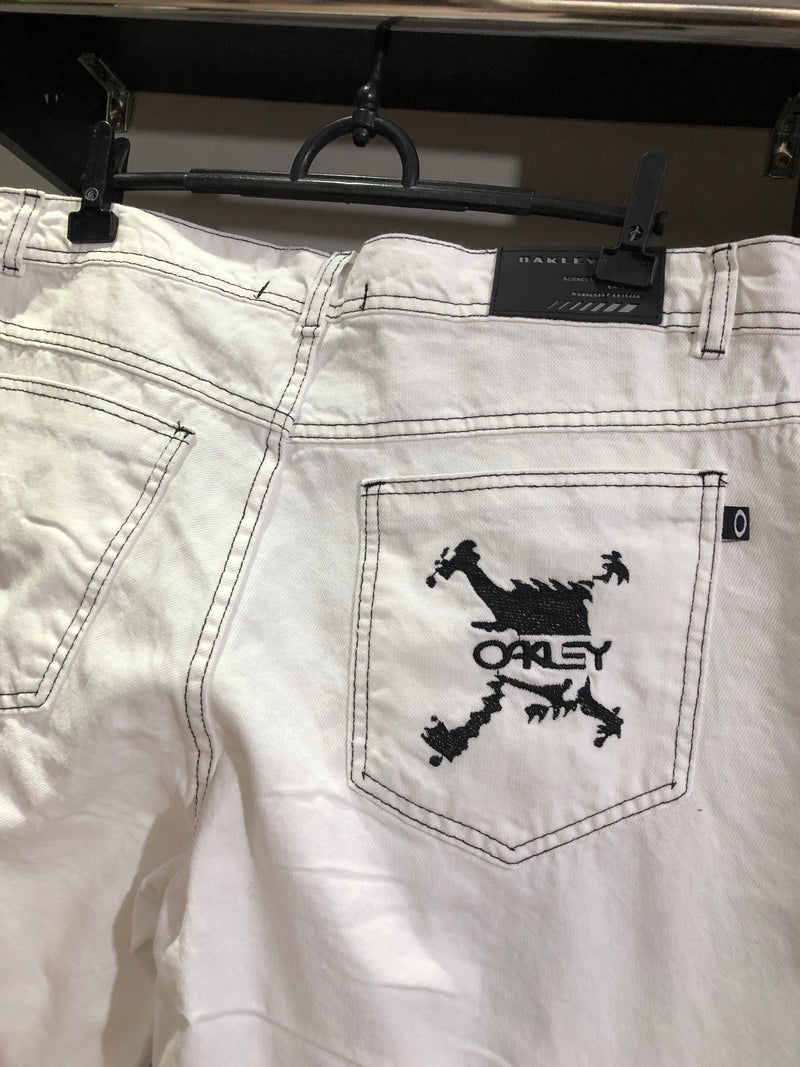 BERMUDA JEANS CUSTOM - SKULL - BRANCA