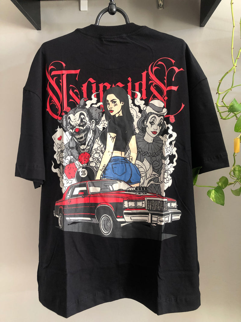 CAMISETA TRIP SIDE OVERSIZED - 1977 - PRETA