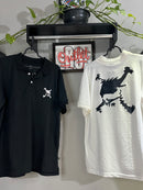 COMBO POLO SKULL - PRETA + OFFWHITE