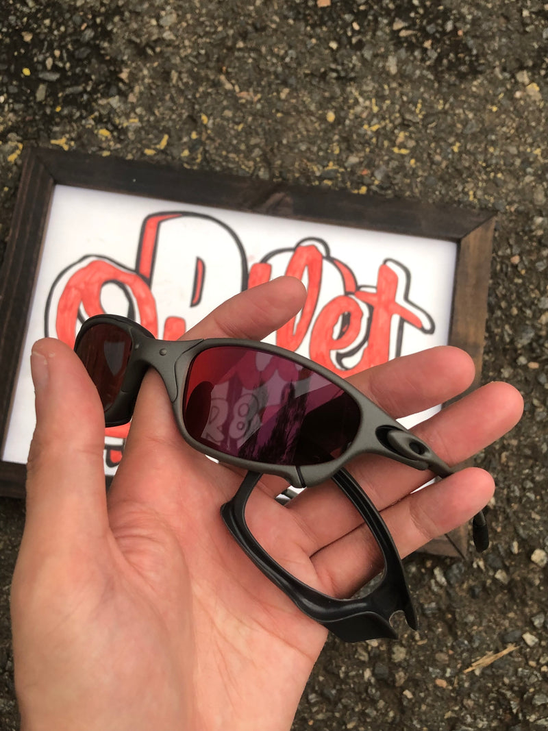 JULIET DO CYCLOPE X-METAL - LENTES DARK RUBY C/ SIDE BLINDER