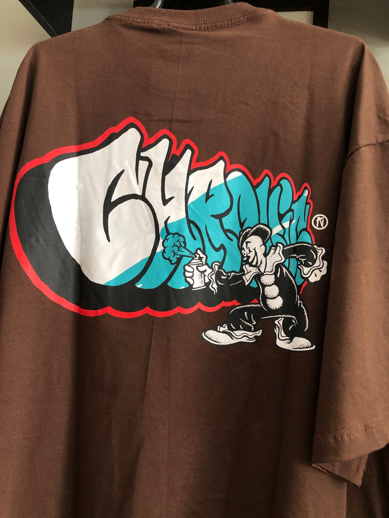 CAMISETA CHRONIC - GRAFITE - MARROM - PLUS SIZE