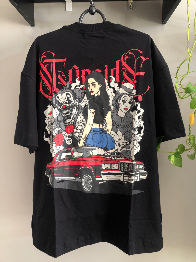 CAMISETA TRIP SIDE OVERSIZED - 1977 - PRETA