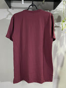 CAMISETA CUSTOM - QUIK LETREIRO - VINHO C/ DETALHE