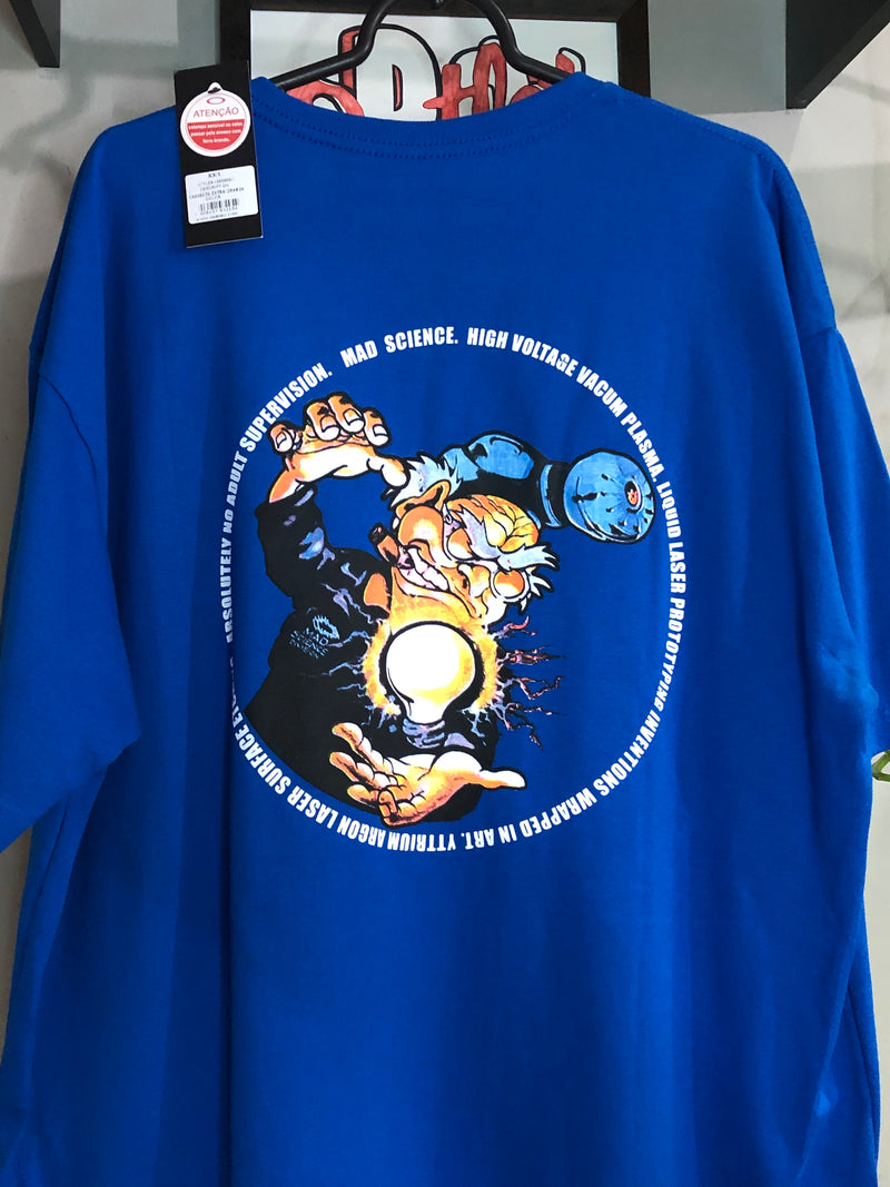CAMISETA CUSTOM - MAD SCIENCE - AZUL