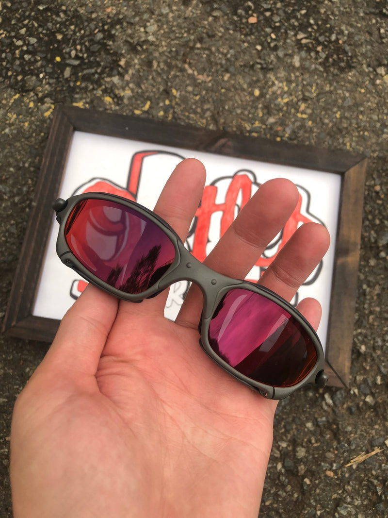 JULIET DO CYCLOPE X-METAL - LENTES DARK RUBY C/ SIDE BLINDER