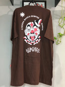 CAMISETA OVERSIZED CHRONIC - A NOSSA BANCA SEMPRE GANHA - MARROM