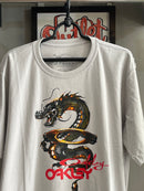 CAMISETA CUSTOM - DRAGON - CINZA
