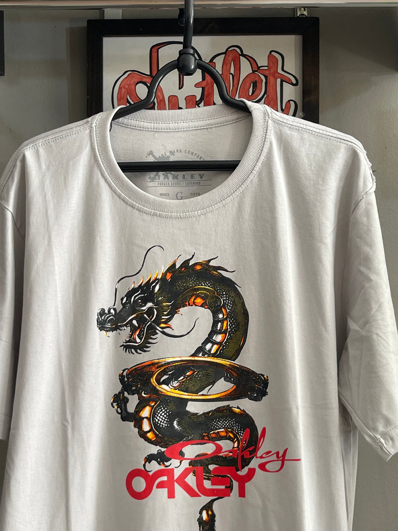 CAMISETA CUSTOM - DRAGON - CINZA