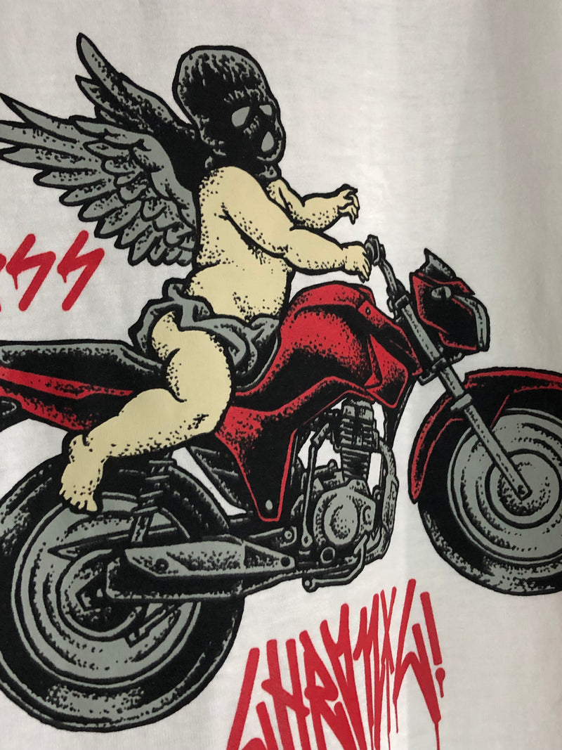 CAMISETA CHRONIC - ANJO MOTO - BRANCA