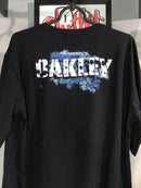 CAMISETA CUSTOM - SKULL LETREIRO EMBORRACHADO  - PRETO