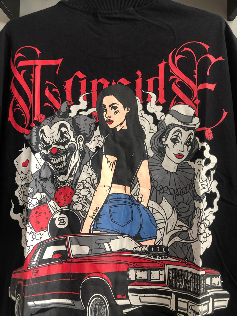 CAMISETA TRIP SIDE OVERSIZED - 1977 - PRETA