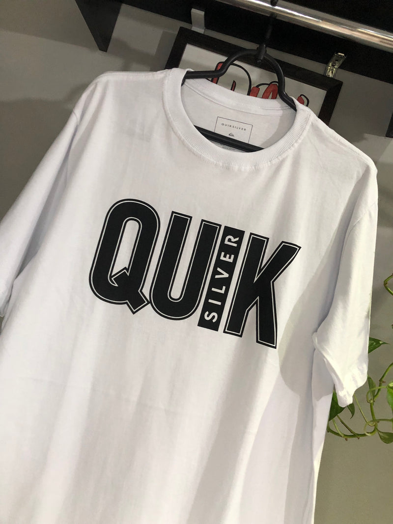 CAMISETA QUIKSILVER CUSTOM - LETREIRO - BRANCA