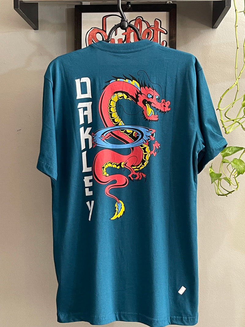 CAMISETA CUSTOM - DRAGON TATTOO  - VERDE ÁGUA