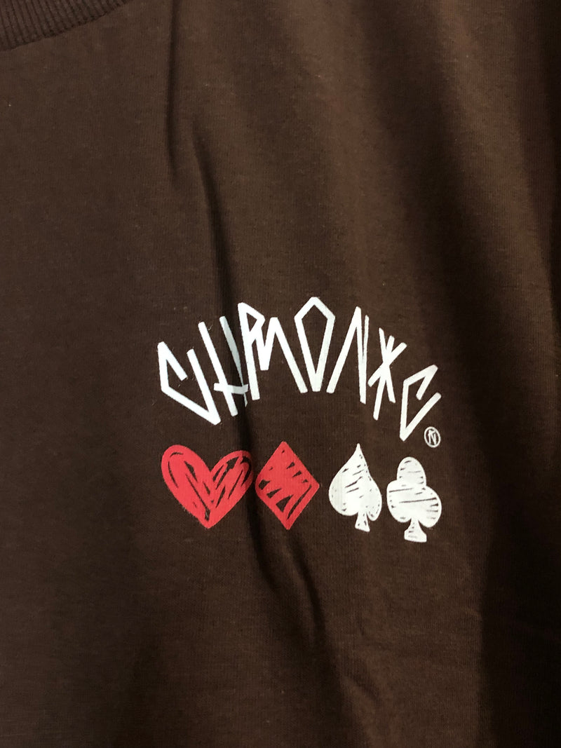 CAMISETA OVERSIZED CHRONIC - A NOSSA BANCA SEMPRE GANHA - MARROM