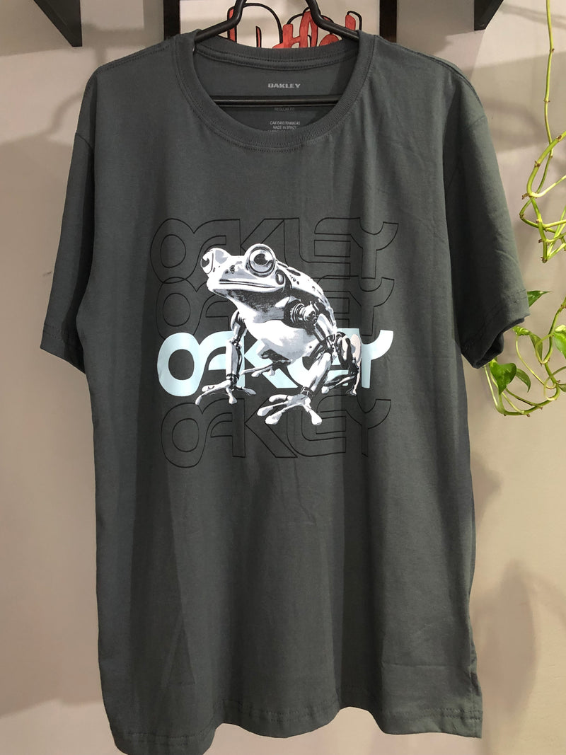 CAMISETA CUSTOM - NEW FROG METALIC - CINZA