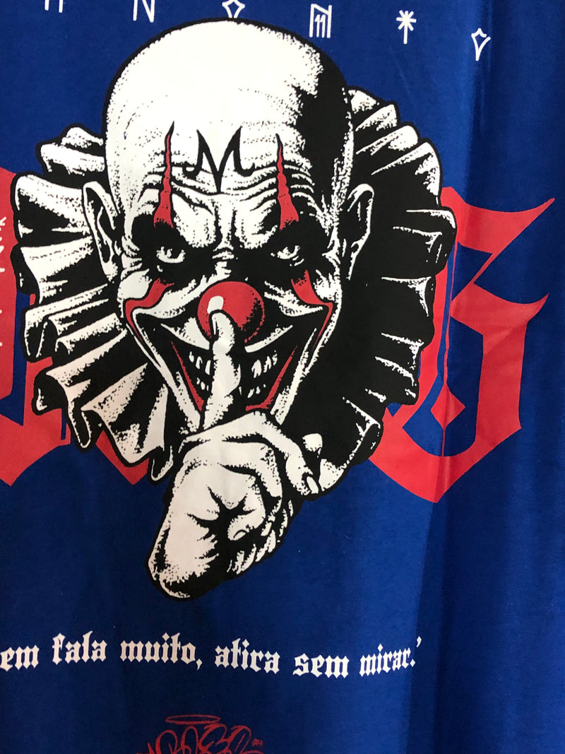 CAMISETA CHRONIC - QUEM FALA MUITO ATIRA SEM MIRA - AZUL