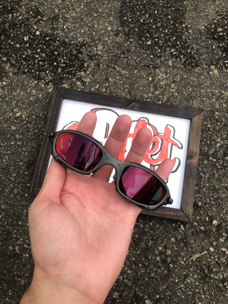 JULIET DO CYCLOPE X-METAL - LENTES DARK RUBY C/ SIDE BLINDER