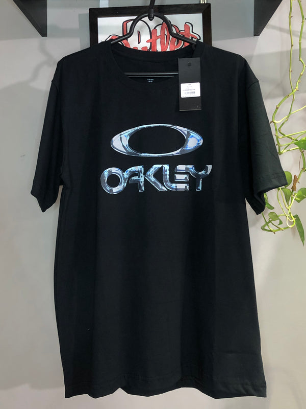 CAMISETA CUSTOM -  ICON LETREIRO AZUL - PRETA