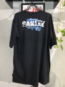 CAMISETA CUSTOM - SKULL LETREIRO EMBORRACHADO  - PRETO