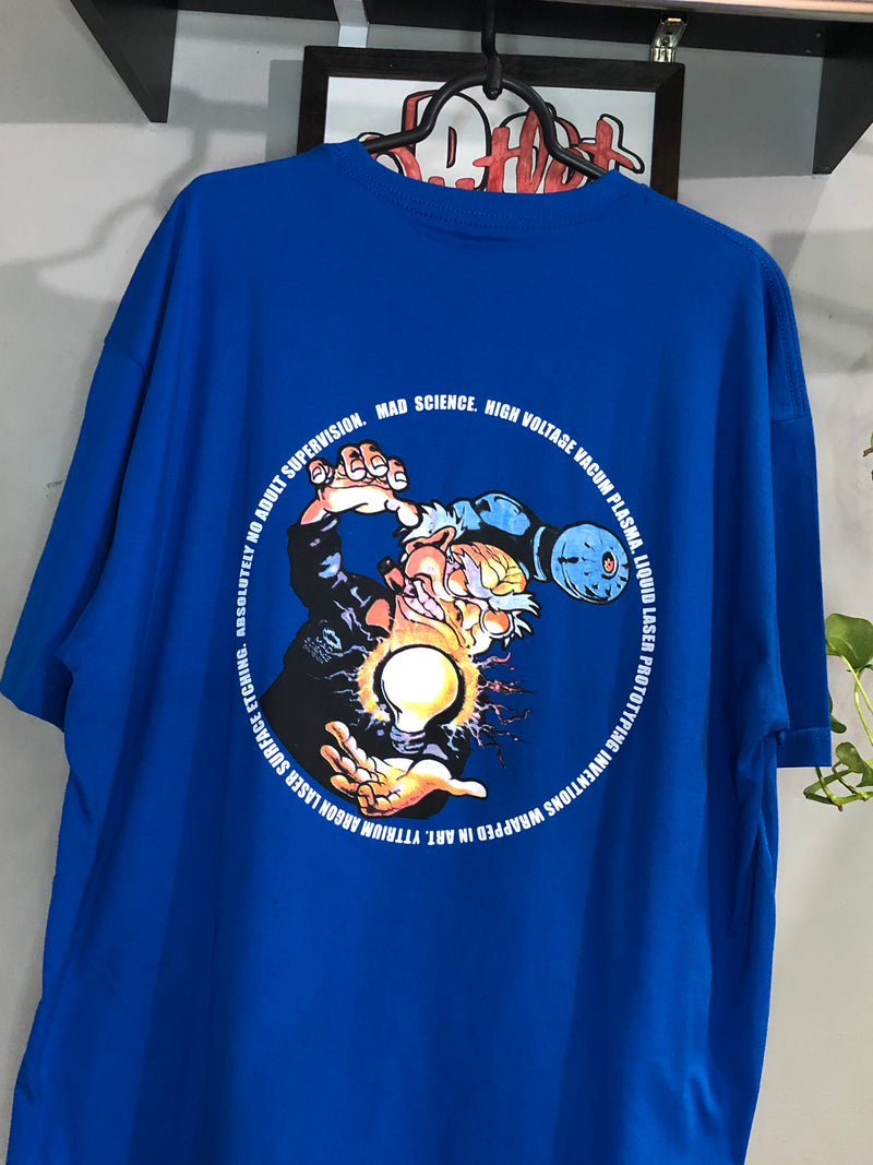 CAMISETA CUSTOM - MAD SPACE AND TIME SCIENCE - AZUL