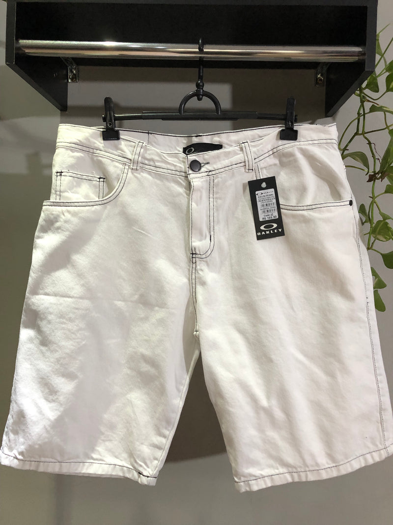 BERMUDA JEANS CUSTOM - SKULL - BRANCA